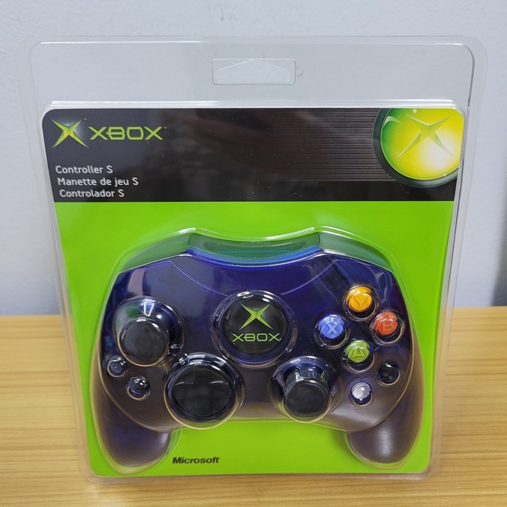 Original Xbox Controller S Blue 0703 Microsoft XBOX 2003 S Type  NEW SEALED Rare